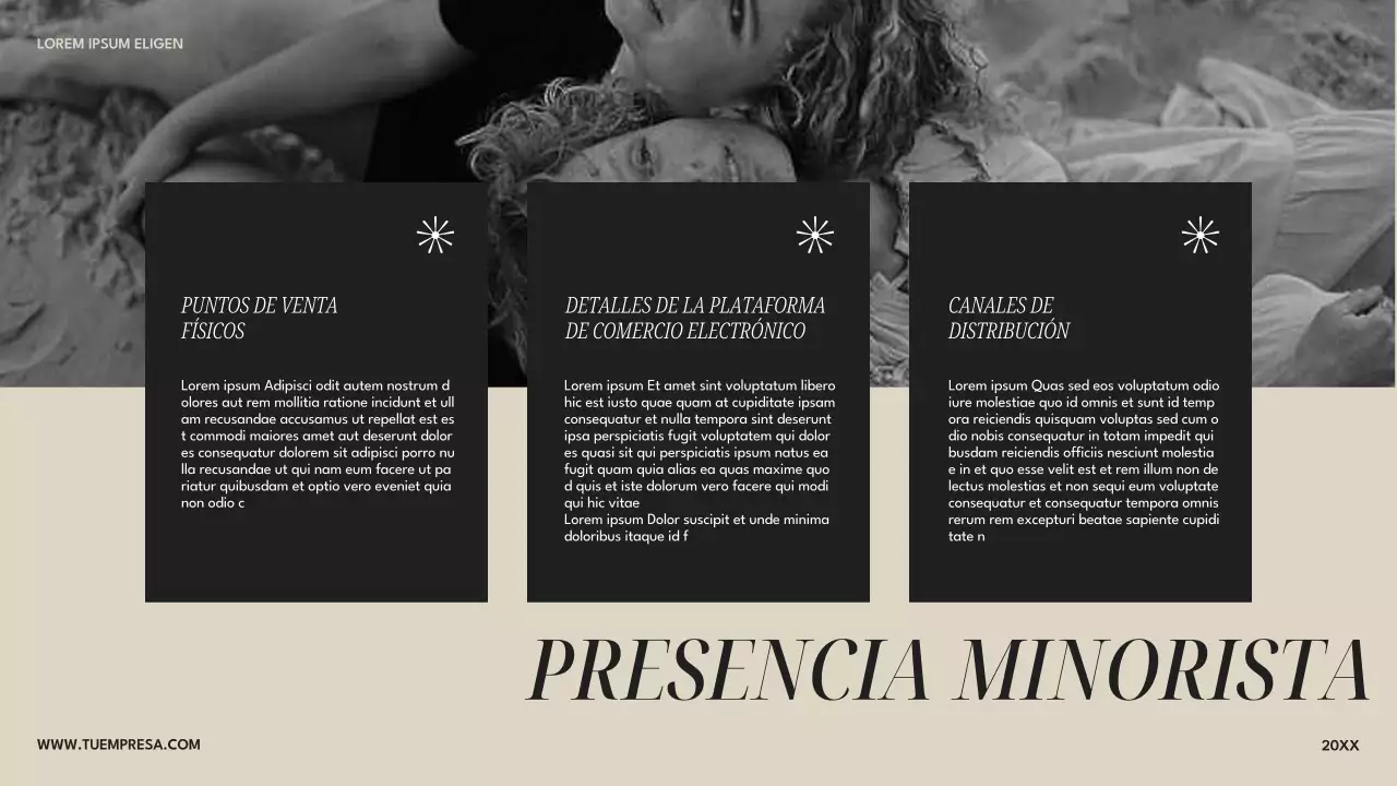 Beige Negro Moda Moderna Empresa's Introducion