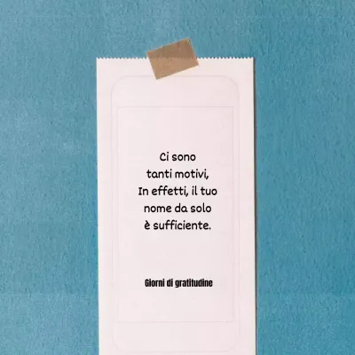 Un post emozionale per il Ringraziamento in azzurro e bianco