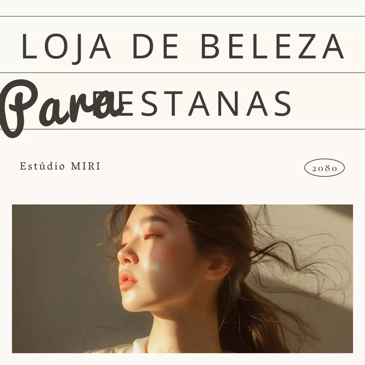 Promover a beleza moderna das pestanas em castanhos e beges