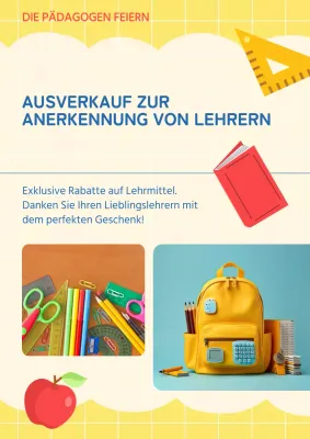 Werbung für den Verkauf von Schulbüchern mit Preisnachlass in der Yellow Book Mall