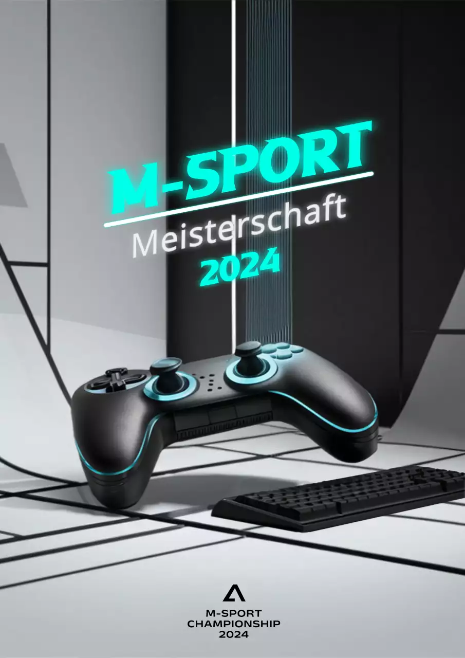 Schwarz und Neon Modern Esports Championship Flyer