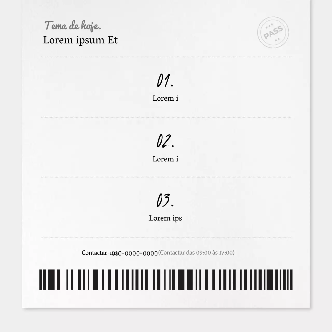 Promover pedidos de orçamento simples em branco e cinzento