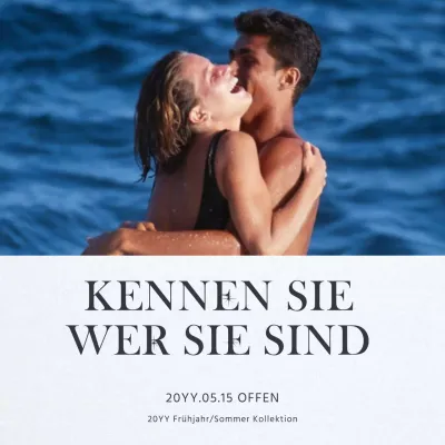 Werben Sie für ein einfaches Social-Media-Marketingpaket mit Markenzeichen in Blau.