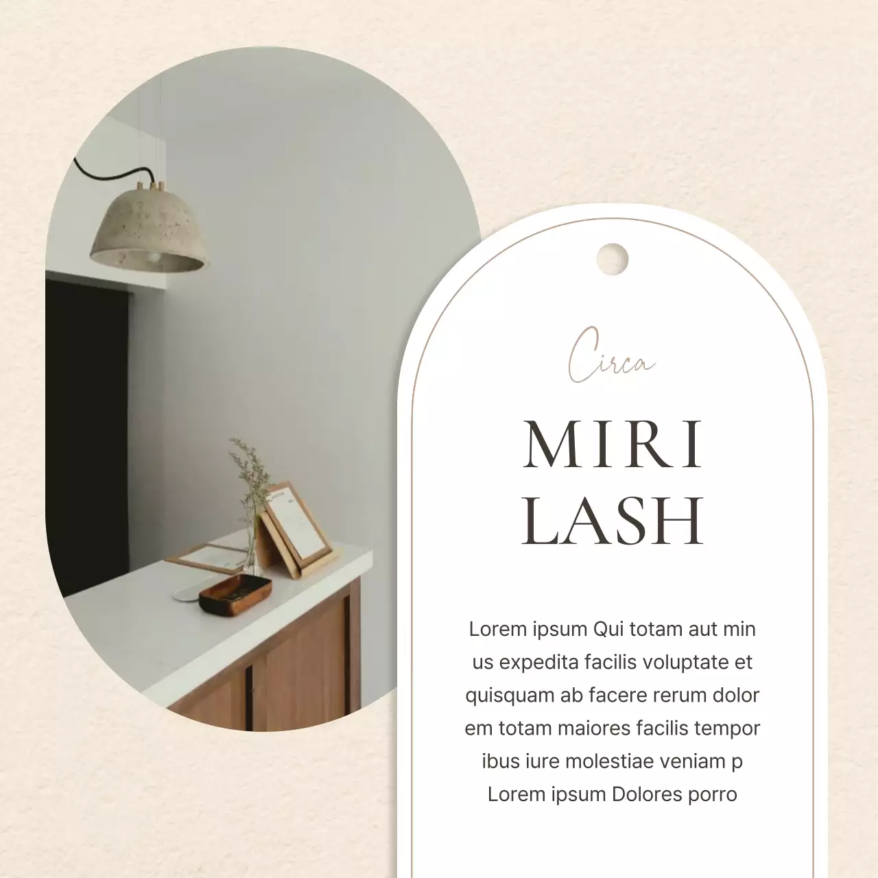 Promuovere la bellezza moderna delle ciglia nei colori marrone e beige