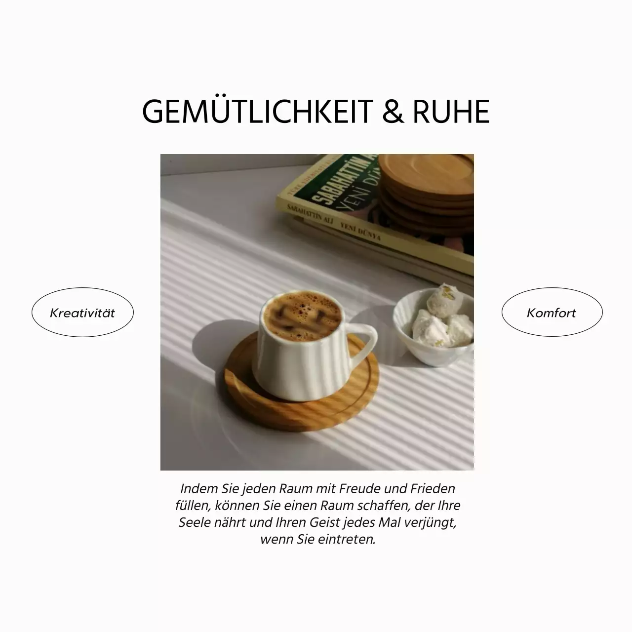 Weiß und Schwarz Minimal Interior Design Blog Promotion