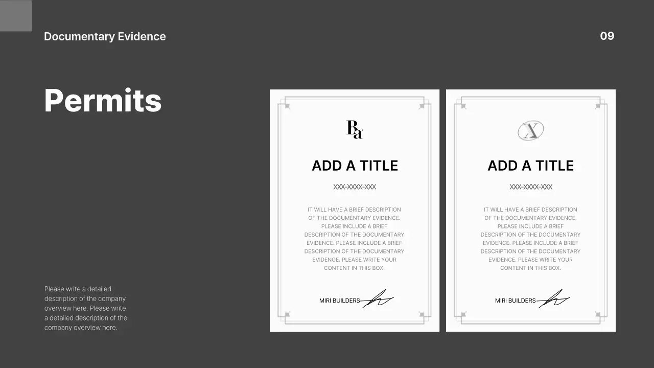 블랙 모던 건설 광고 프레젠테이션