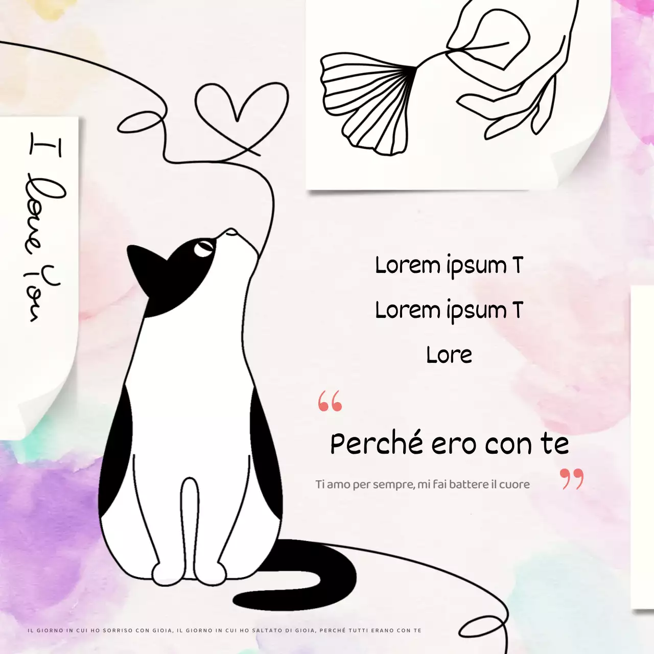 Semplice popup a forma di gatto in bianco e nero
