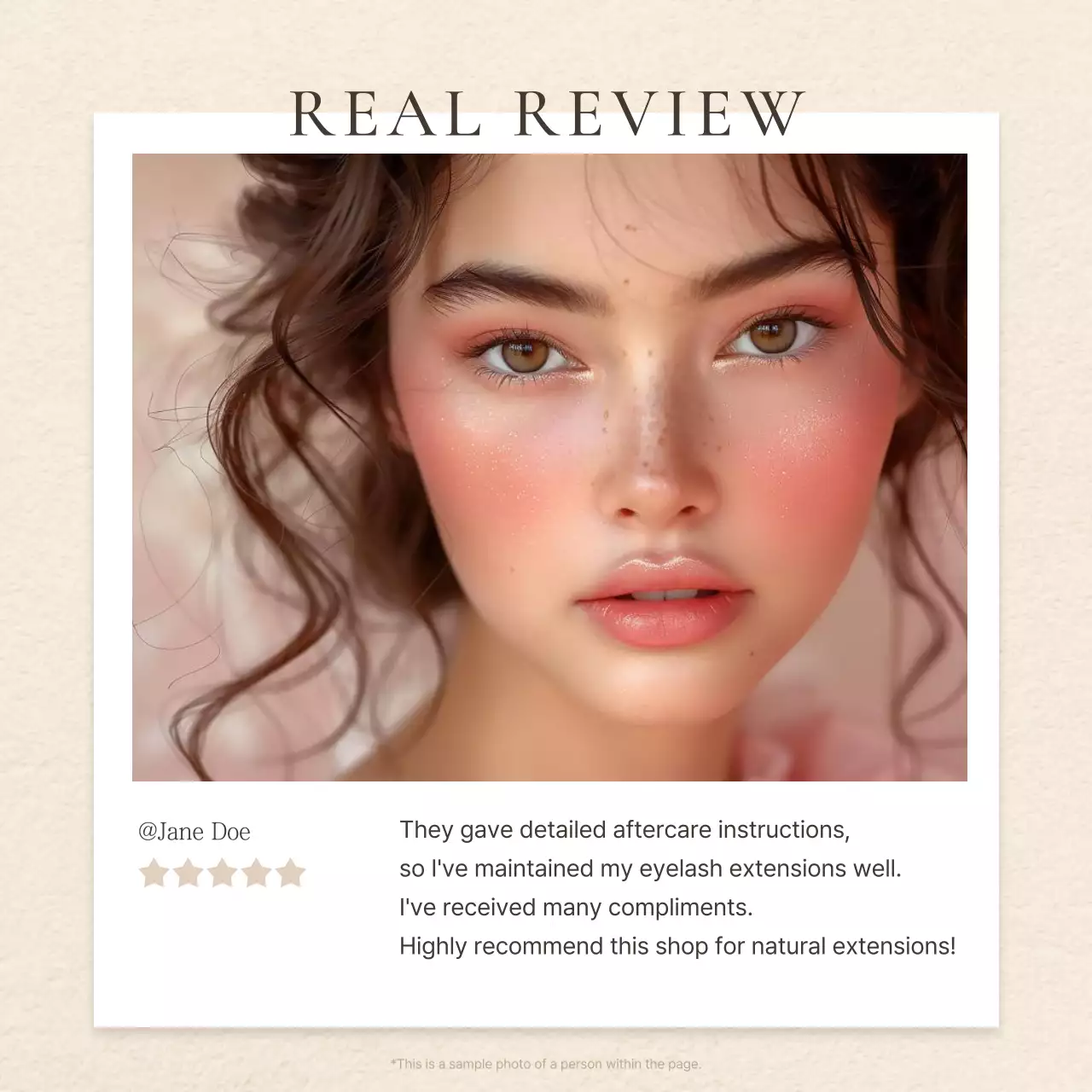 Pink Elegant Beauty Review Social Media Post