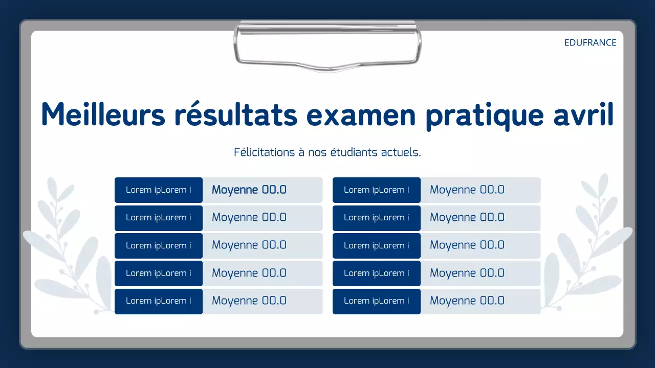 Faire-part d'école simple bleu marine