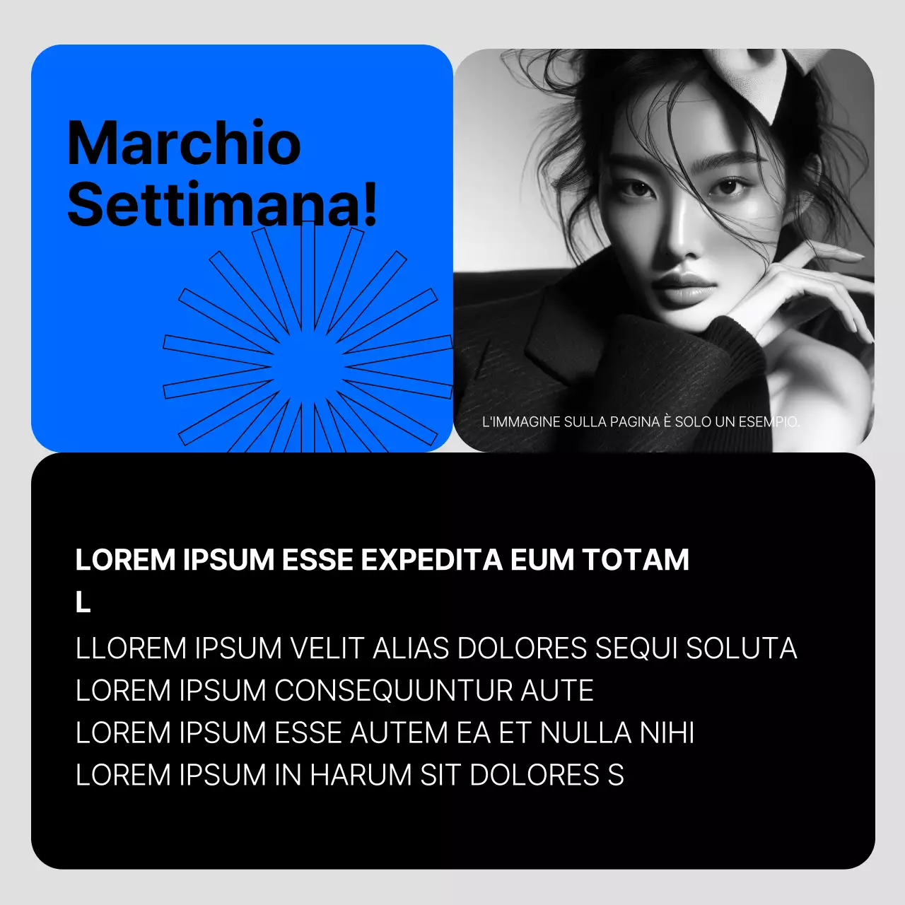 Un'introduzione al branding di tendenza in blu e nero