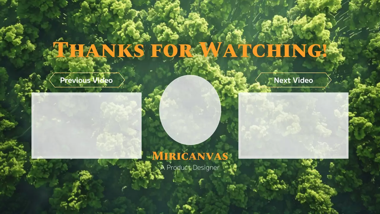 아웃트로 영상을 시청해주셔서 감사한 녹색 및 주황색 트리 보기