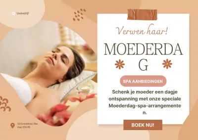 Khaki Modern Moederdag Spa Specials Promo Advertentie