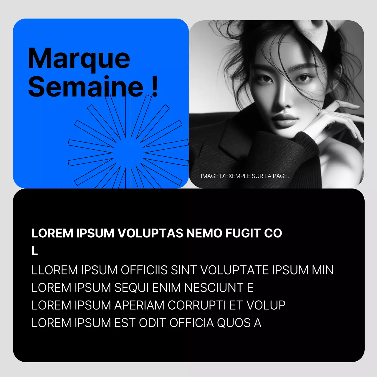 Un abécédaire de l'image de marque très tendance, en bleu et noir