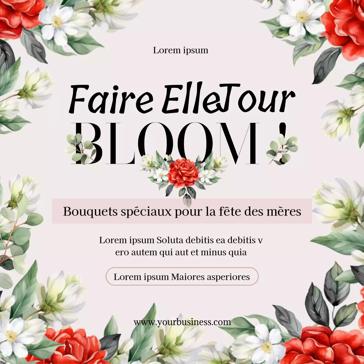 Pink Elegant Luxury Make Her Day Blossom Mother's Day Celebration Ad