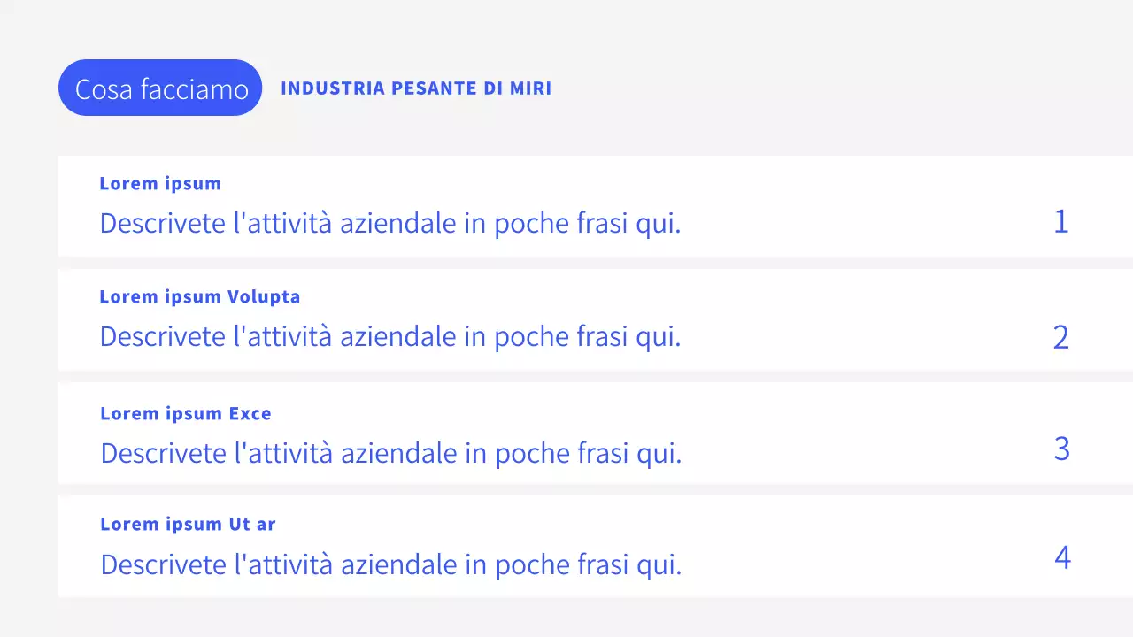 Un business plan minimalista per l'industria pesante in blu