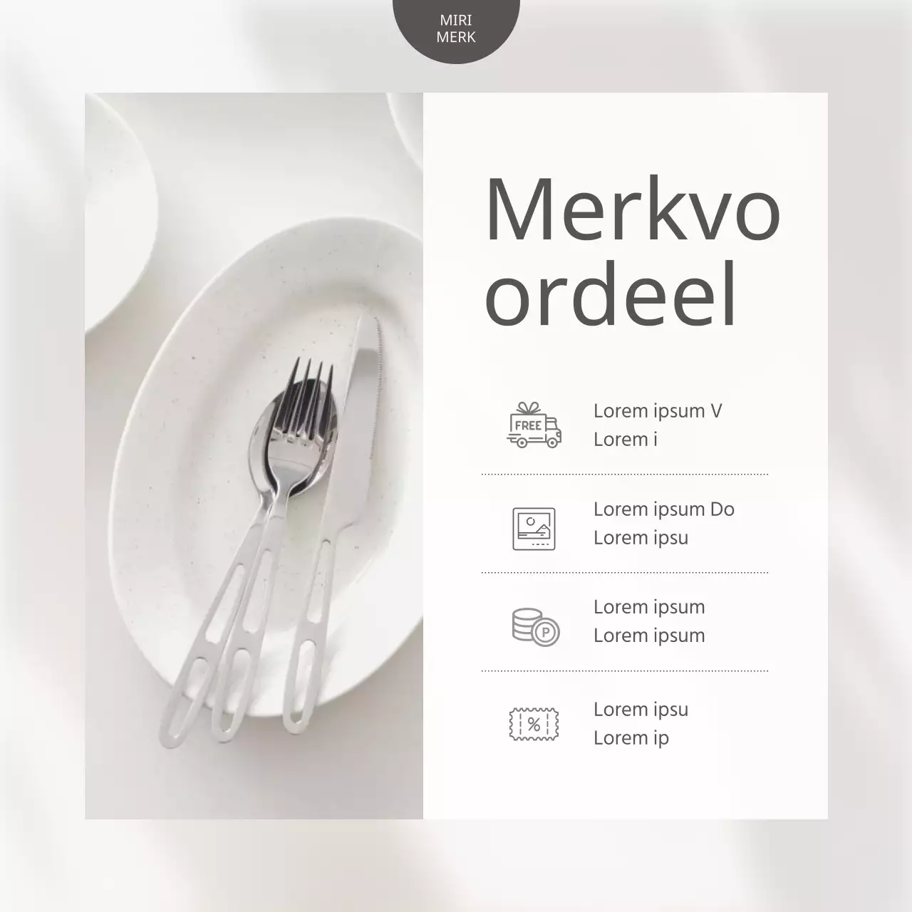 Merk een eenvoudige kom in ivoor