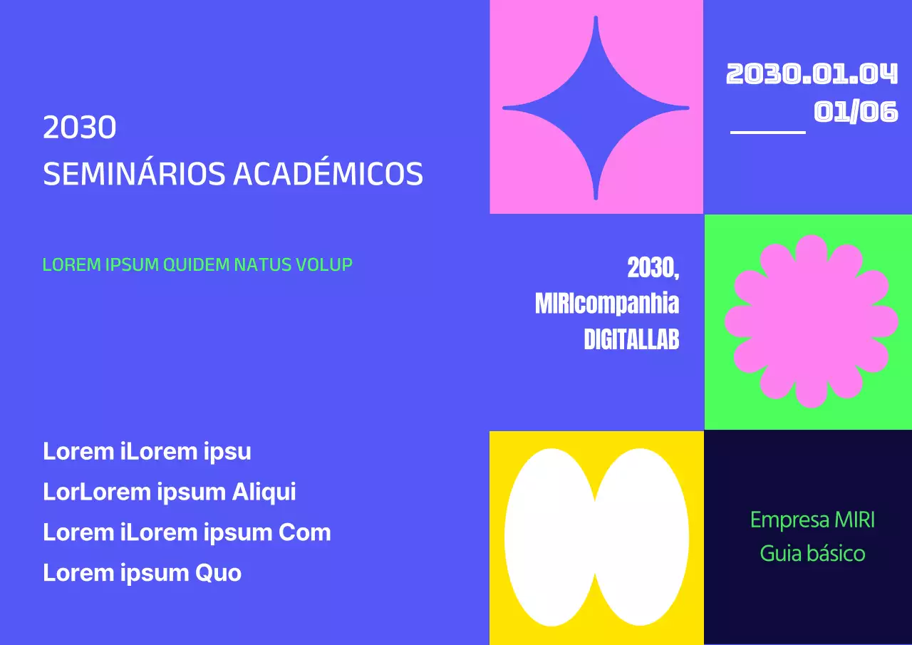 Design com formas geométricas coloridas