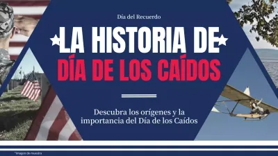 Celebración moderna azul y roja del Día de los Caídos Introducción