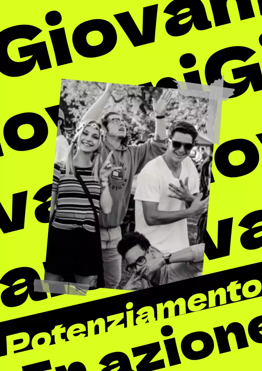 Poster fluorescente e di tendenza con effetto fotogramma