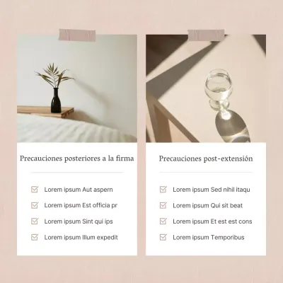 Promueve pestañas sencillas de salón de belleza en marrón y beige