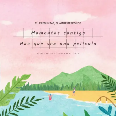 Un anuncio sencillo, rosa e inspirado en el amor