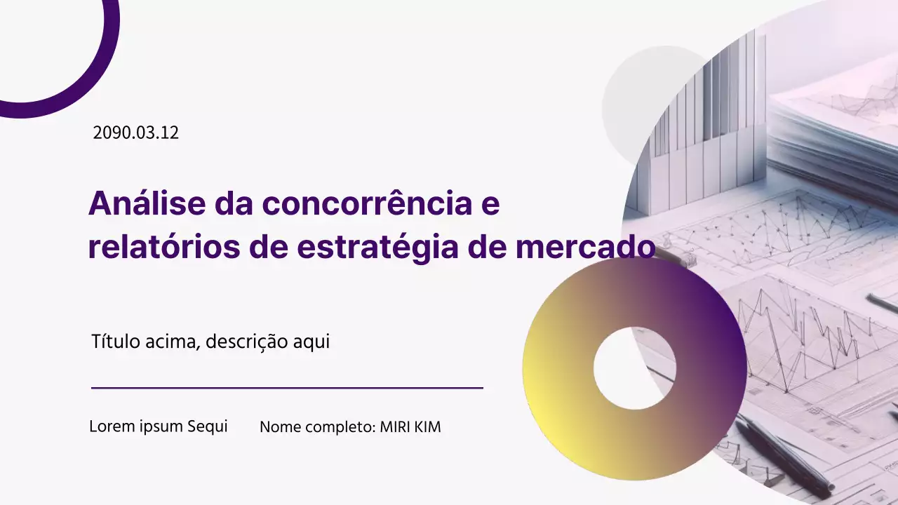 Relatórios geométricos de análise da concorrência em cinzento e roxo