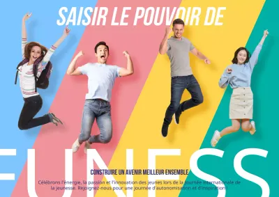 Une campagne moderne pour les Journées de la jeunesse en rose et jaune