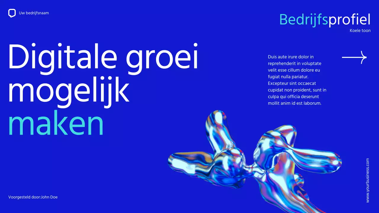 Blue Minimal Eenvoudig Bedrijfsprofiel Introductie van het bedrijf
