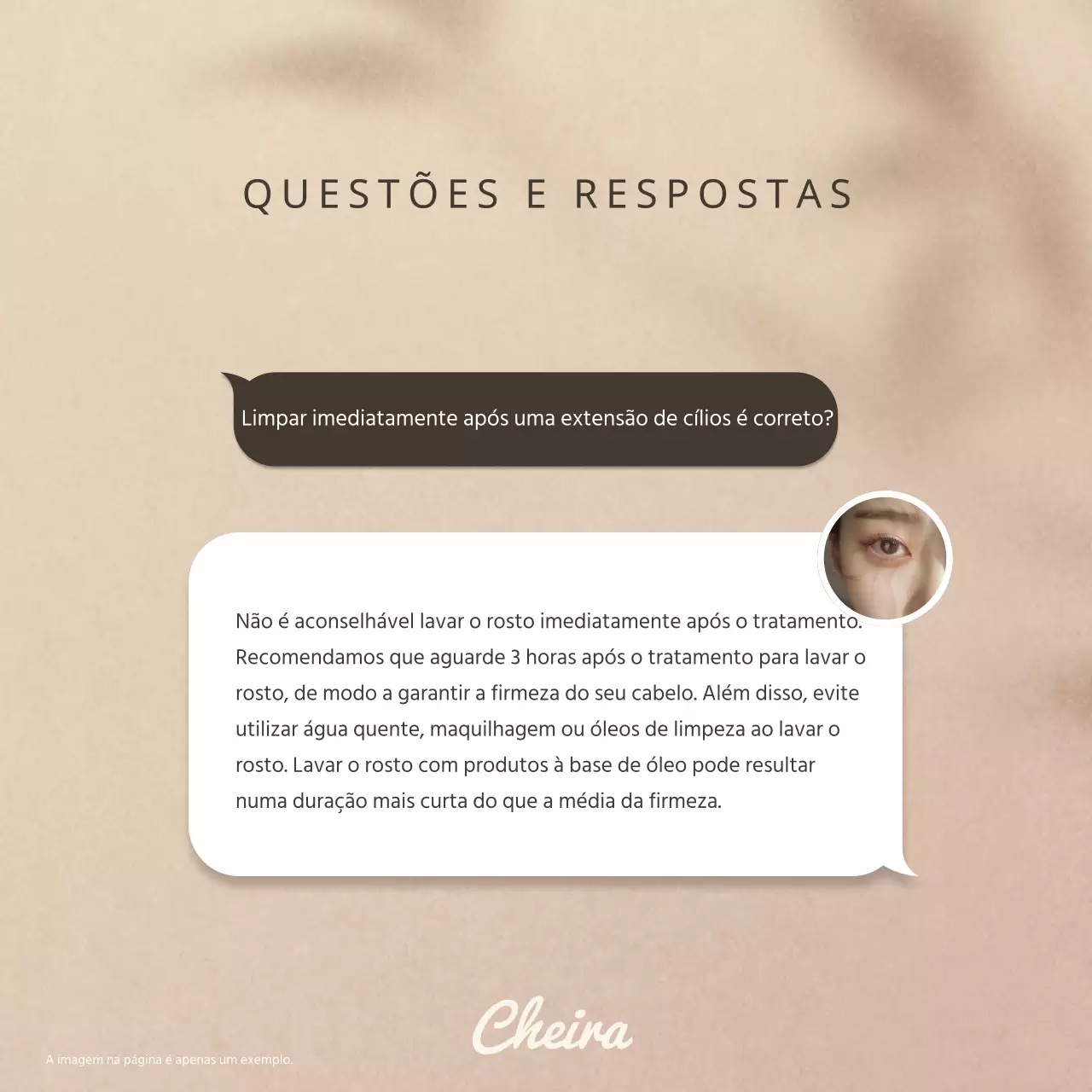 Um guia de beleza moderna questiona as pestanas em castanho e bege