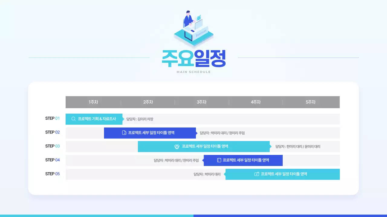 파랑과 하늘색의 트렌드한 산학협력 제안서