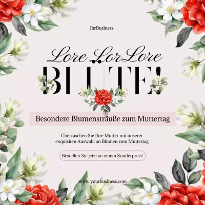 Rosa Elegant Luxus Make Her Day Blossom Muttertagsfeier Anzeige