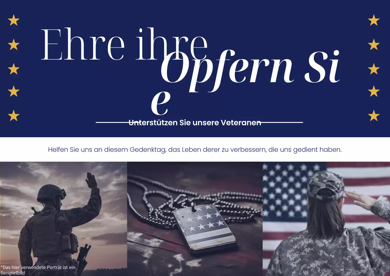 Blau und Rot Modern Memorial Day Feierlichkeiten Werbung