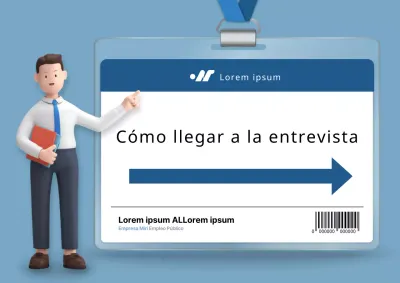 Guía de lugares de moda para entrevistas en azul marino y blanco