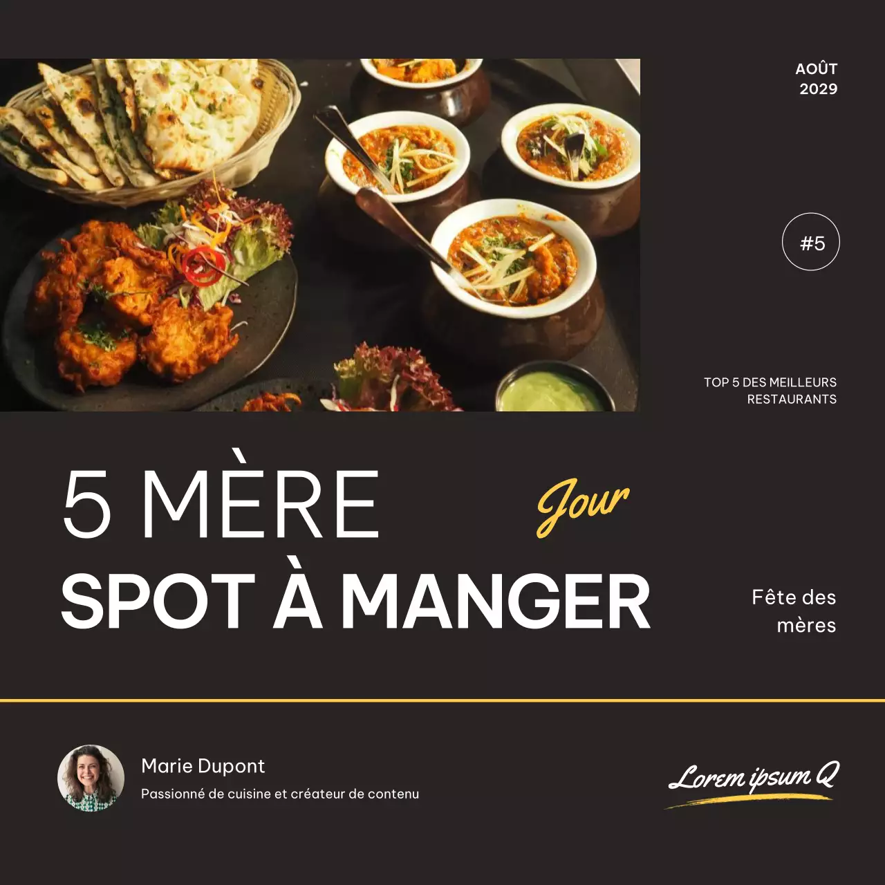 Guide des lieux de restauration recommandés par Black Modern pour les célébrations de la fête des mères