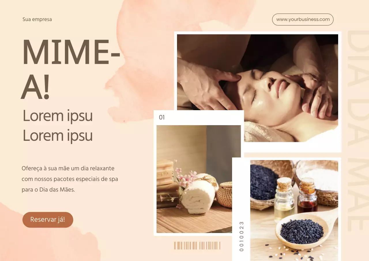 Bege Moderno Promoção especial de spa para celebrar o Dia da Mãe Anúncio