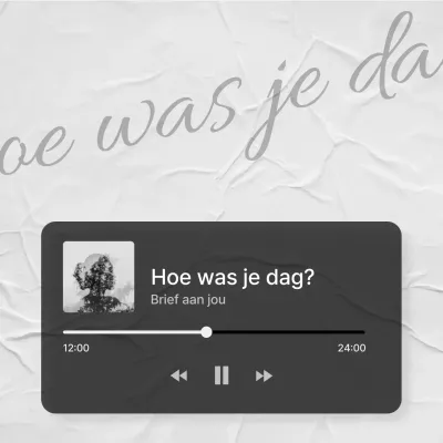 Een minimalistische, emotionele post in zwart-wit