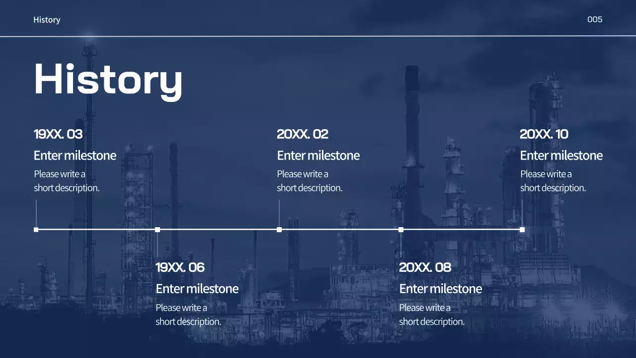 블루 모던 산업 프리젠테이션