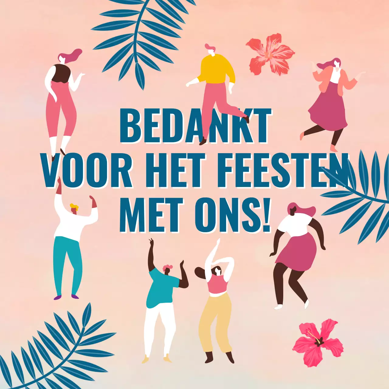 Blauw en Oranje Trendy Bar's Spring Break Party Campagne