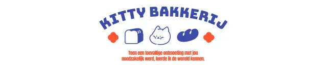 Ontwerp een leuke bakkerwinkeltas met een schattig kattenfiguurtje