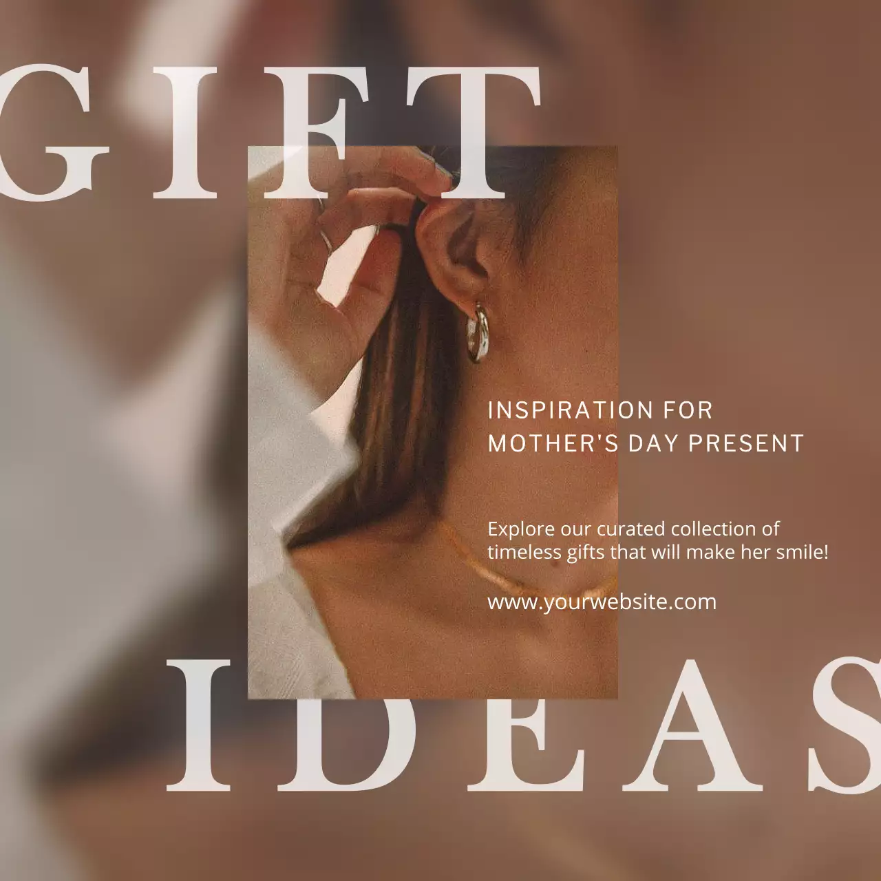 Beige Elegant Gift Promotion Social Media Post