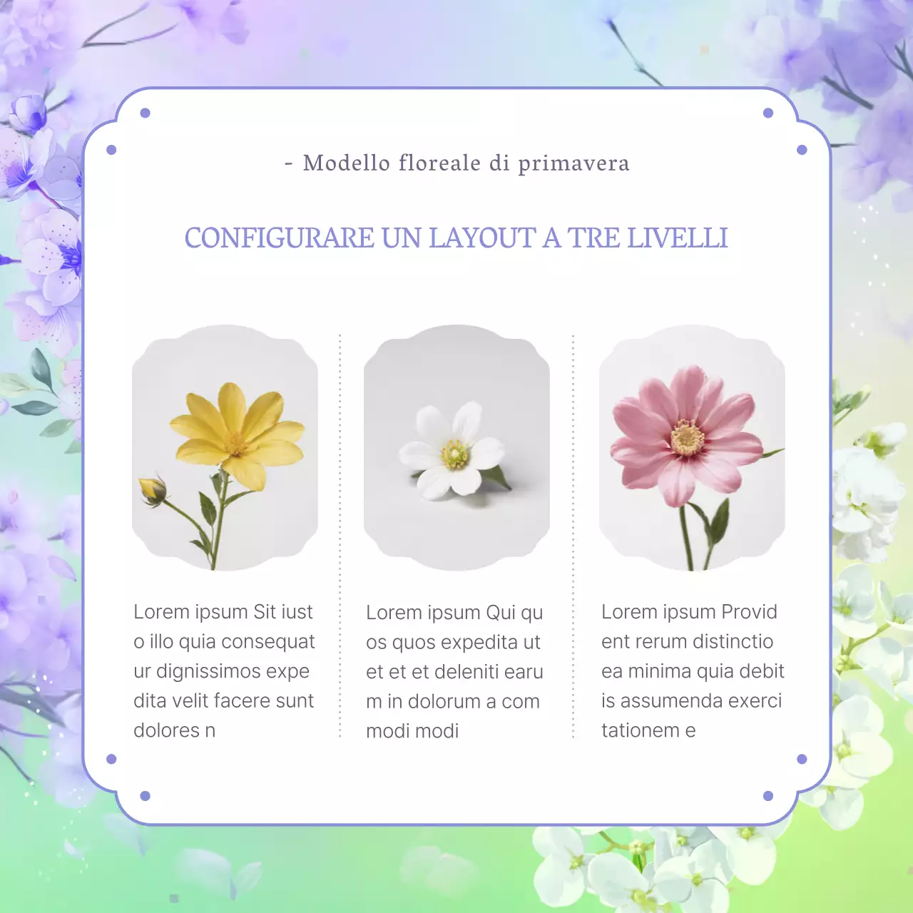 Presentazione di fiori di primavera viola e ortensie naturali