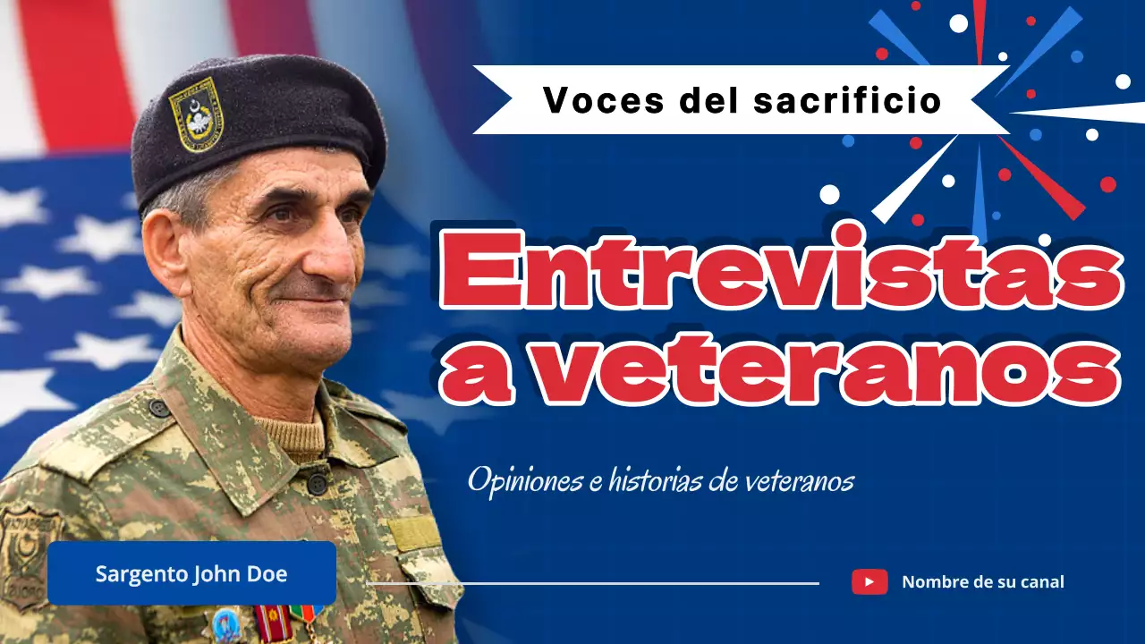 Publicidad moderna azul y roja del Día de los Caídos
