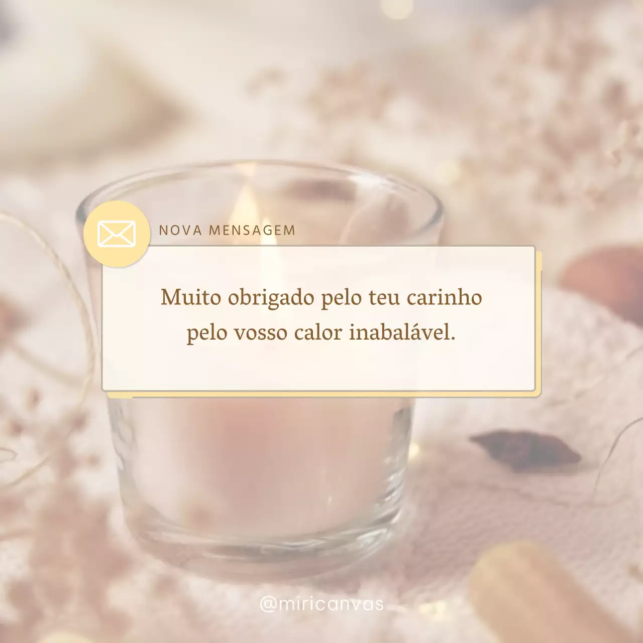 Um posto sentimental simples em bege e amarelo