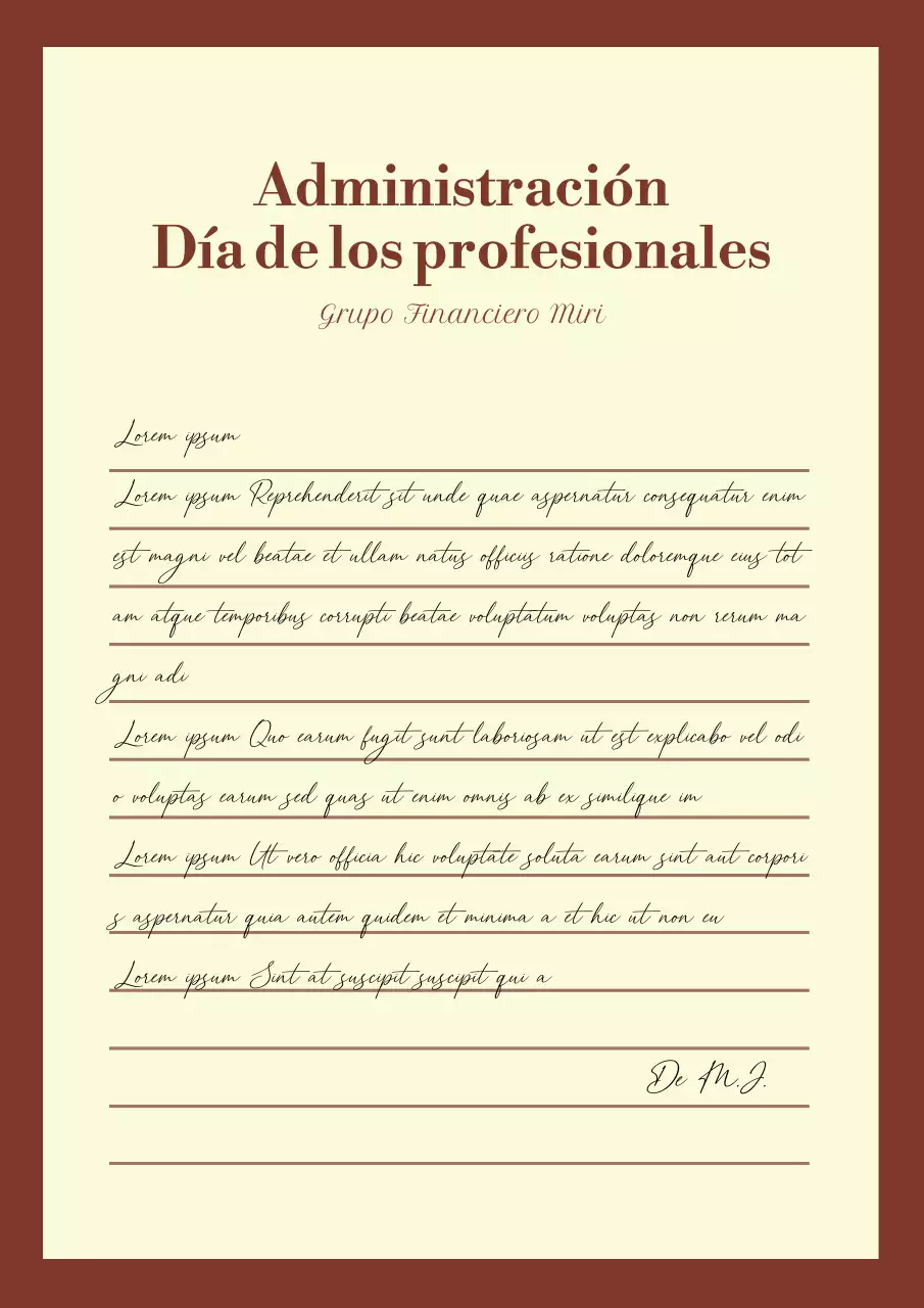 Papelería clásica de agradecimiento por el Día del Trabajo en marrón y beige