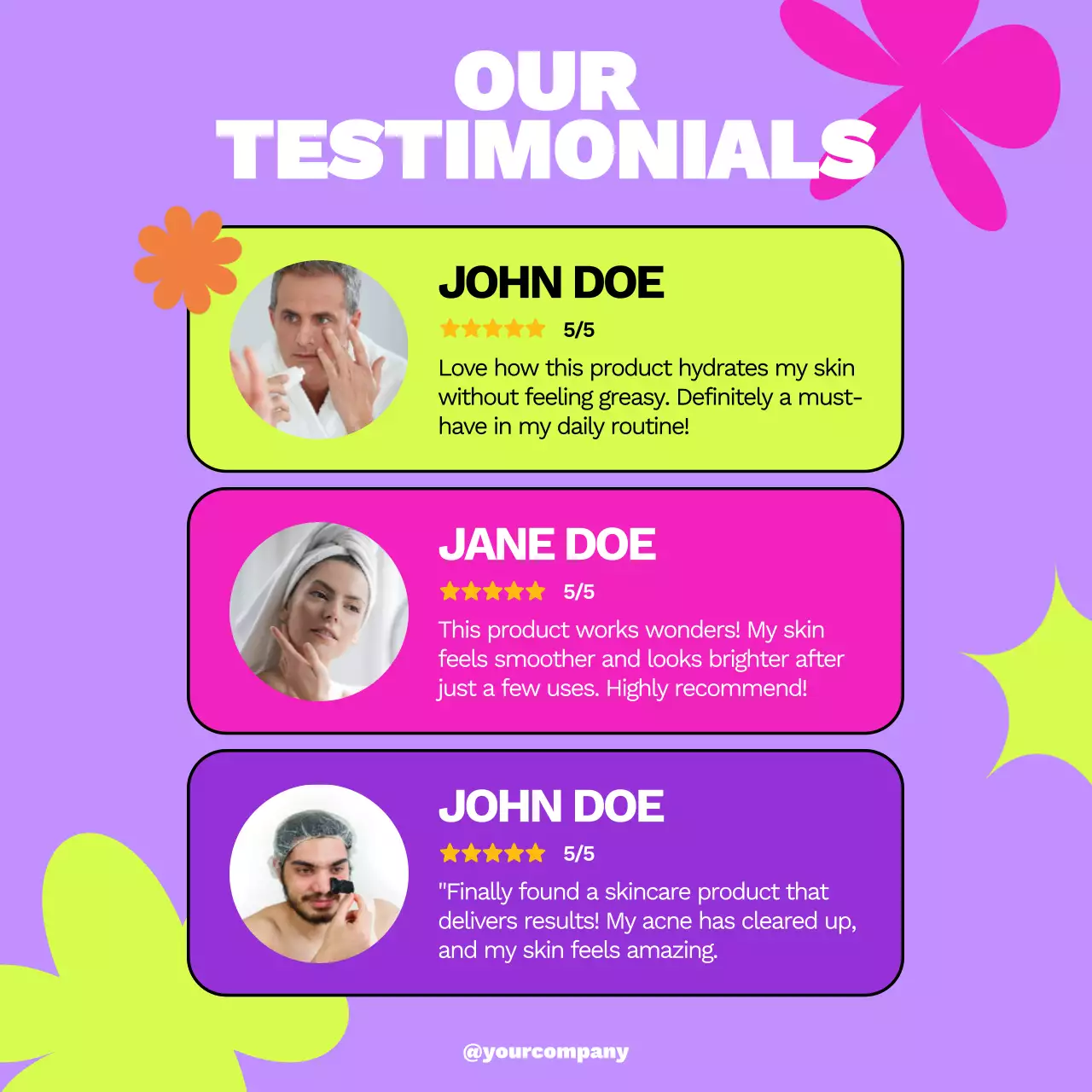 Purple Trendy Skincare Promotion Social Media Post