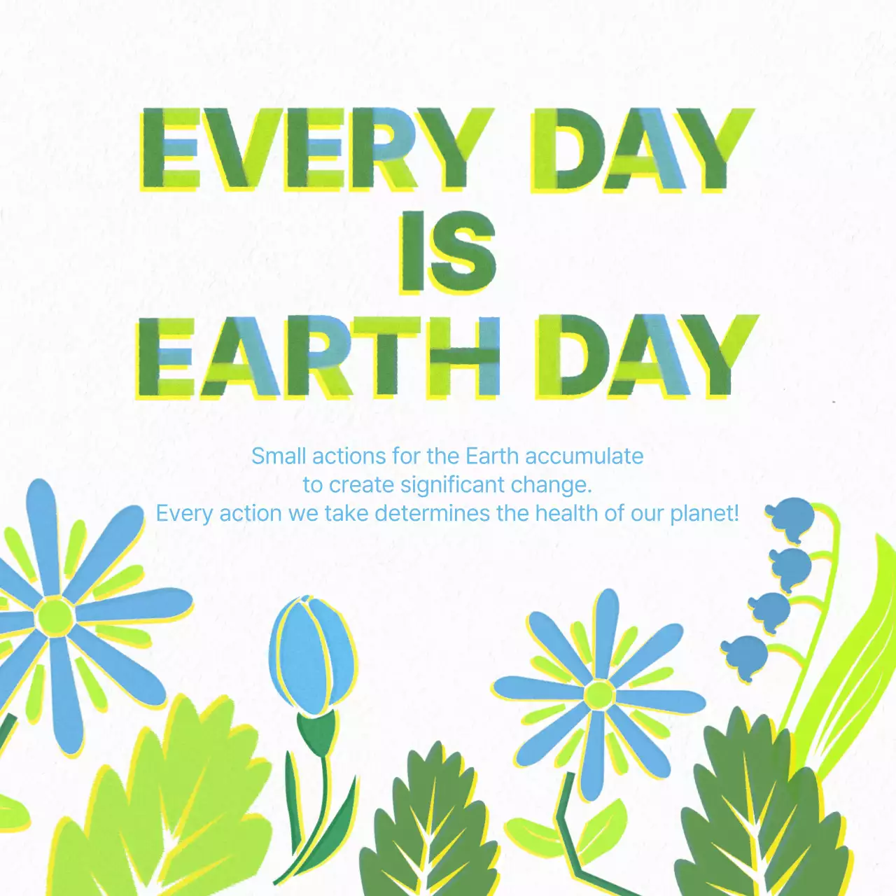 Green Modern Earth Day Promotion Social Media Post