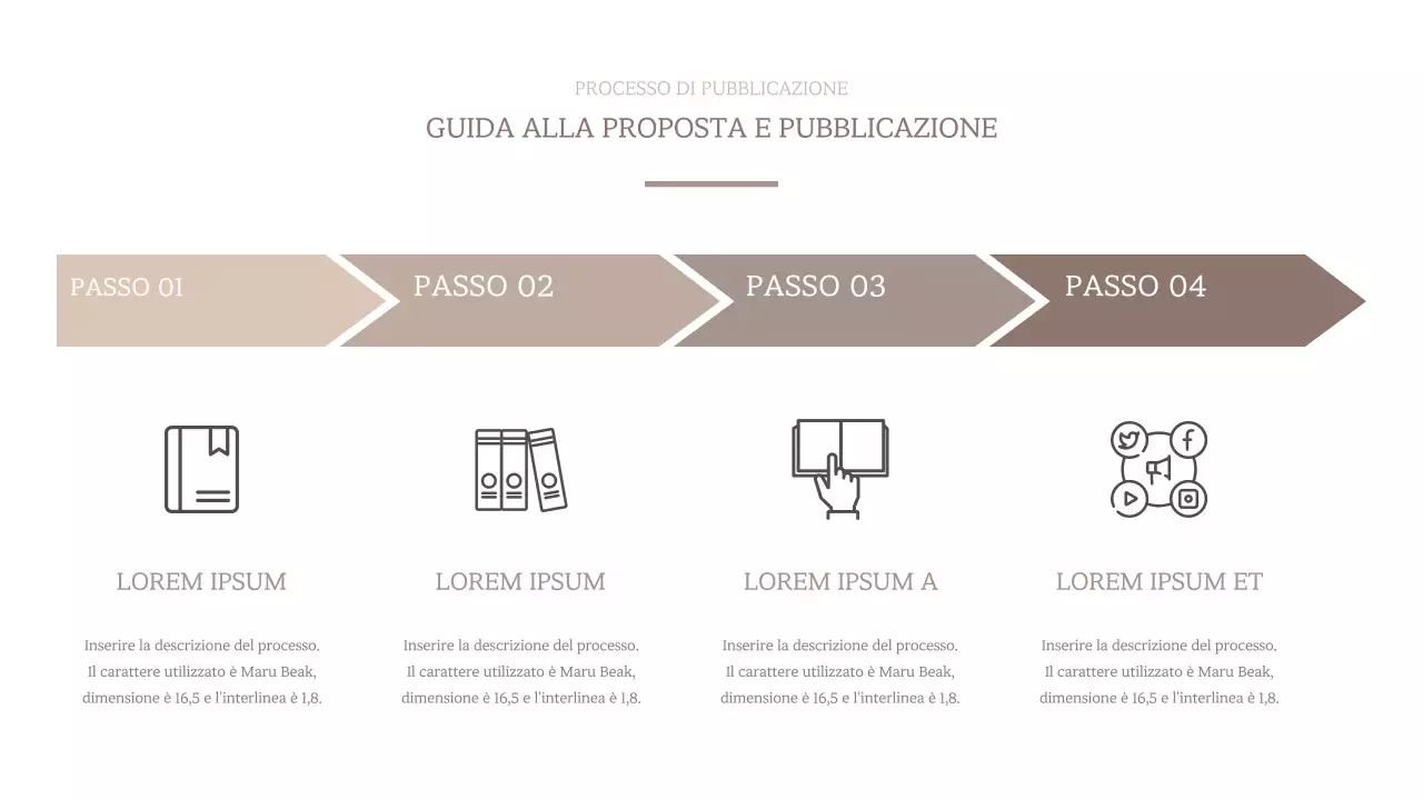 Proposta di libro per un'opera moderna in marrone