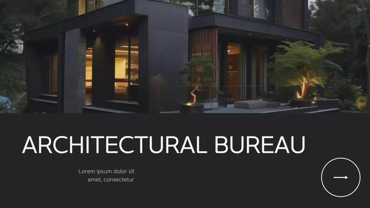 Black Modern Architecture Advertisement Presentation