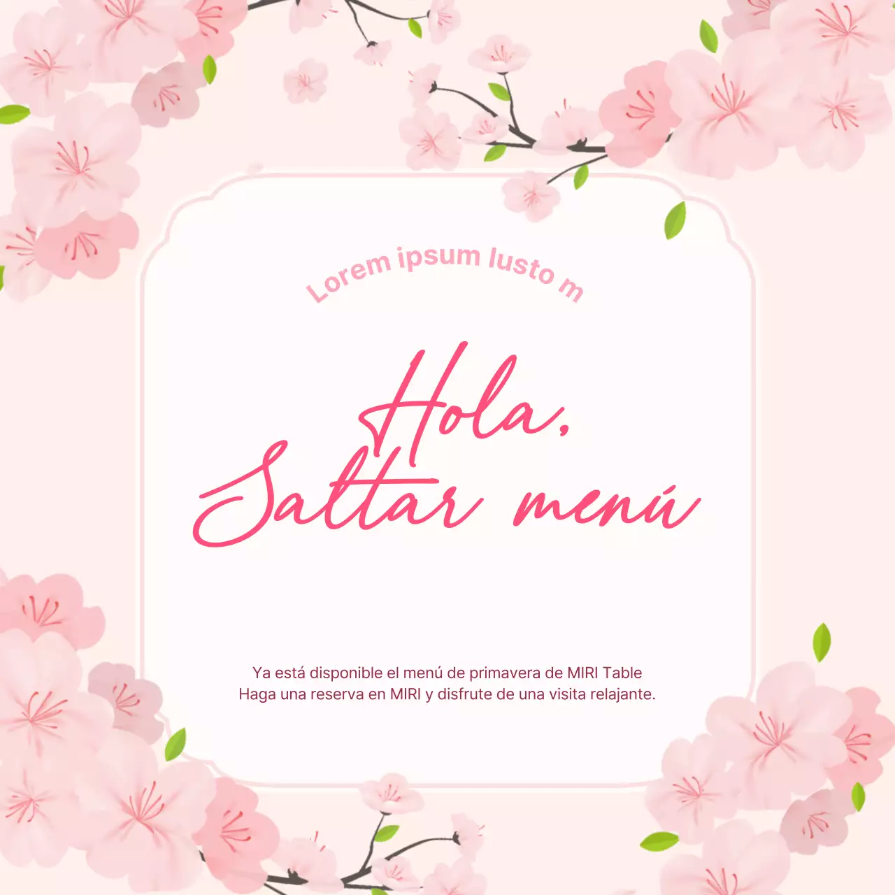 Promueva un sencillo evento primaveral en rosa y blanco