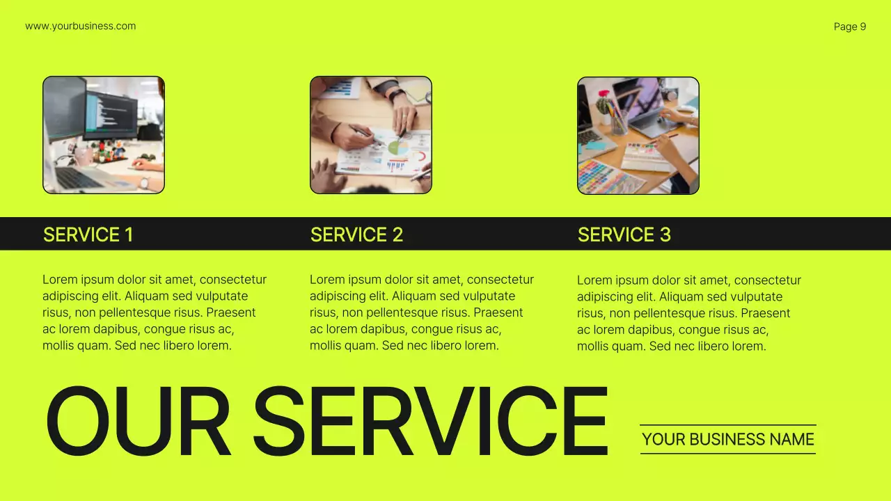 Neon Modern Business Profile Document Presentation